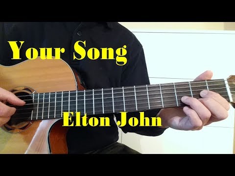 Your Song - Elton John - fingerstyle guitar with tabs