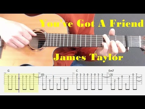 You've Got A Friend - James Taylor - Fingerstyle guitar with tabs