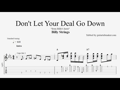 Billy Strings - Don't Let Your Deal Go Down TAB - bluegrass guitar tabs (PDF + Guitar Pro)