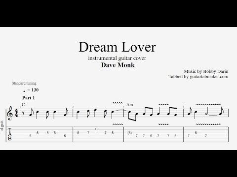 Dream Lover TAB - guitar instrumental tabs (PDF + Guitar Pro)