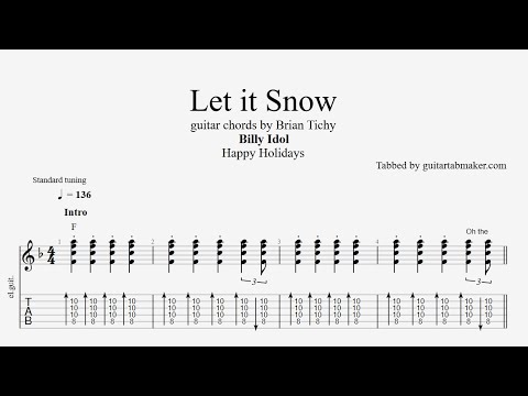 Let it Snow TAB - electric guitar chords (PDF + Guitar Pro)