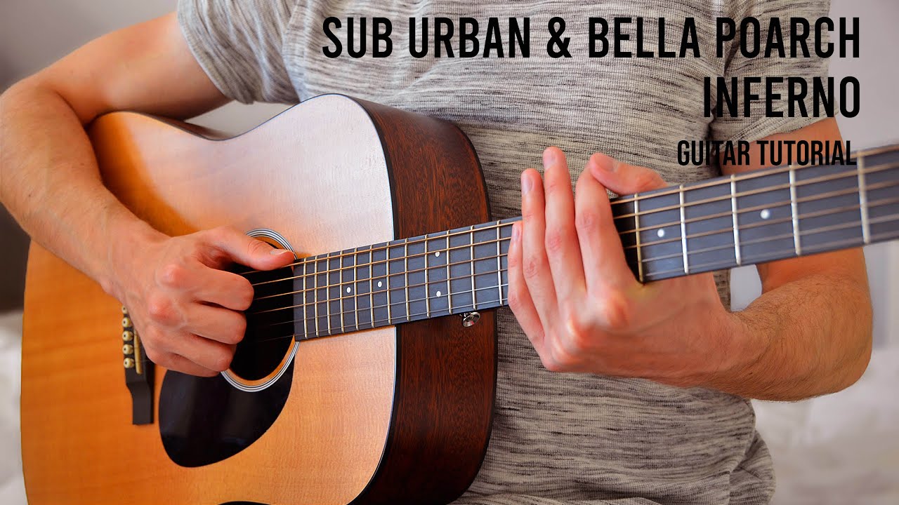 Sub Urban & Bella Poarch INFERNO EASY Guitar Tutorial With Chords