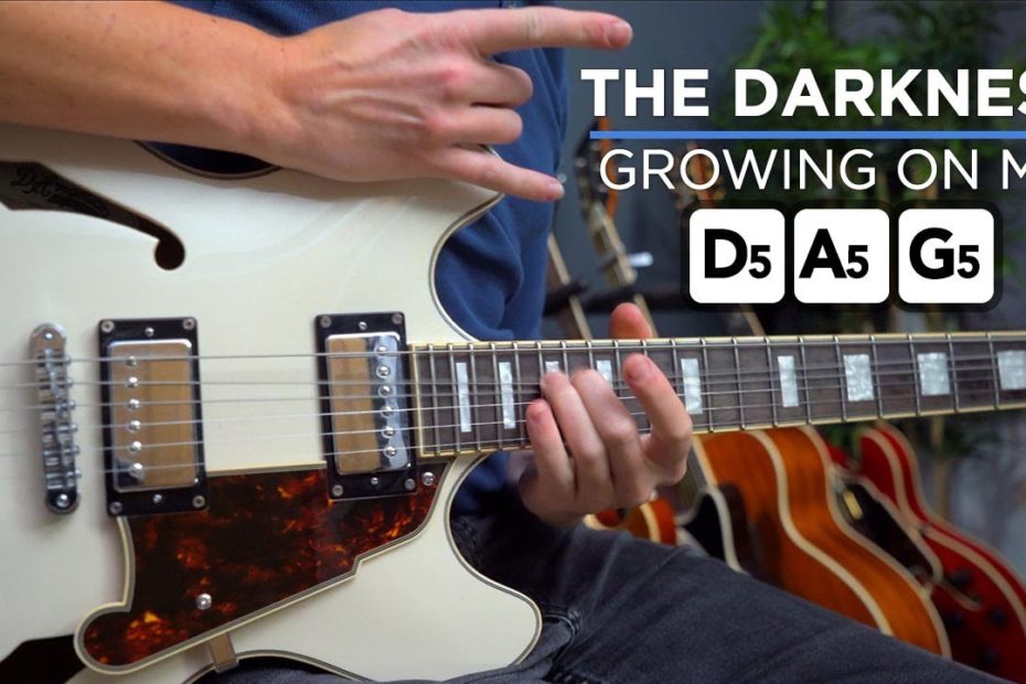 The Darkness - Growing On Me Guitar Lesson Tutorial