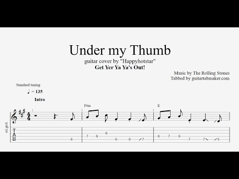 Under My Thumb TAB - electric guitar tabs (PDF +Guitar Pro)