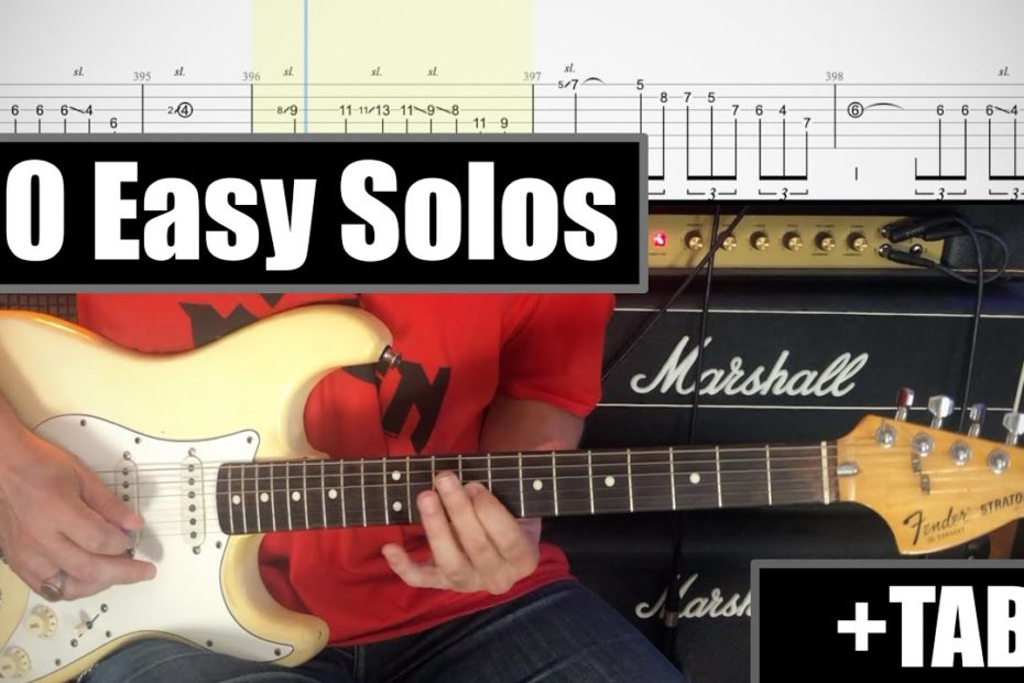 50 Easy Guitar Solos + TAB