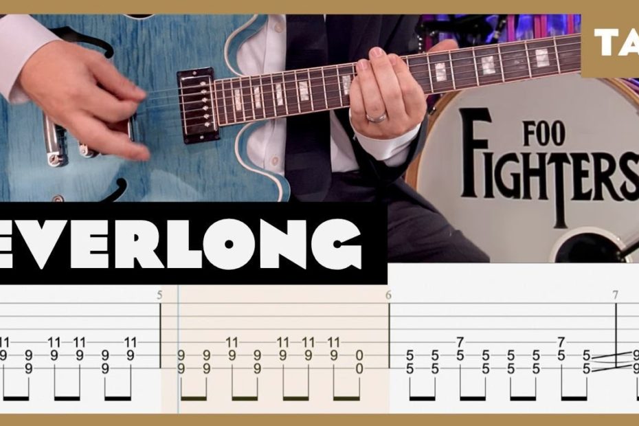 Everlong Foo Fighters Cover | Guitar Tab | Lesson | Tutorial