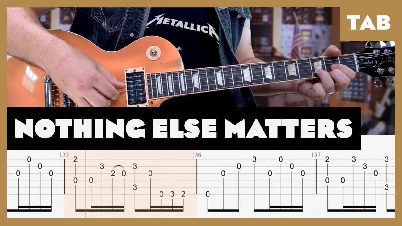 Nothing Else Matters Metallica Cover Guitar Tab Lesson Tutorial 