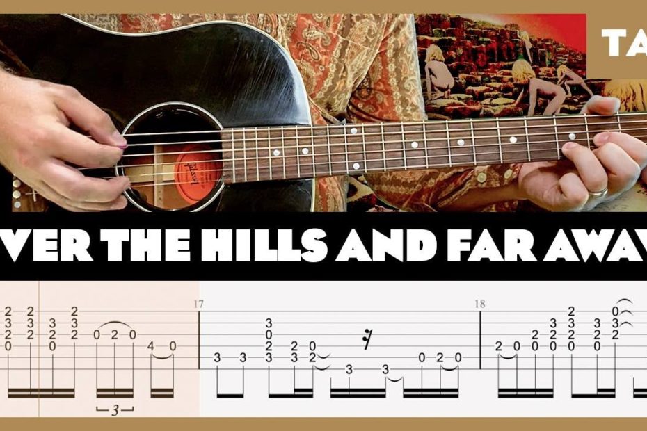 Over the Hills and Far Away Led Zeppelin Cover | Guitar Tab | Lesson | Tutorial