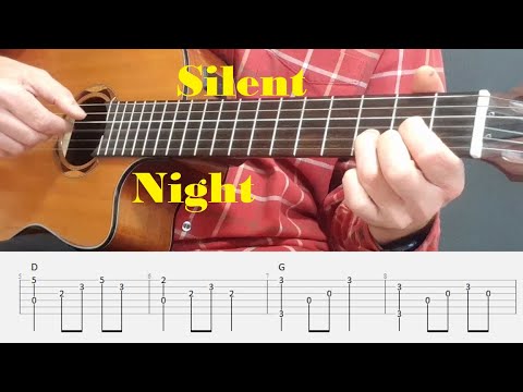 Silent Night - Fingerstyle Guitar Tutorial with tabs and chords