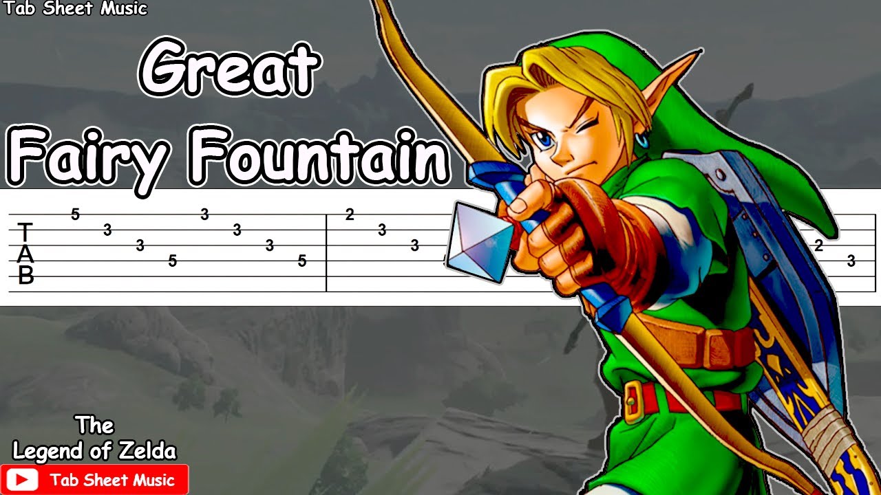 The Legend of Zelda Great Fairy Fountain Guitar Tutorial Tab Sheet Music