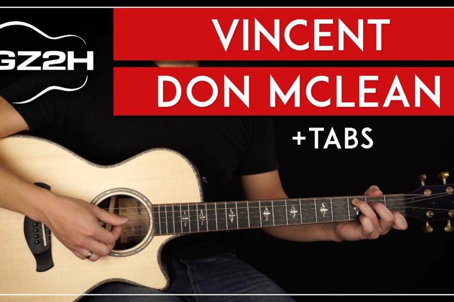 Vincent Guitar Tutorial (Starry Starry Night) Don Mclean Guitar Lesson |Fingerpicking + TAB|