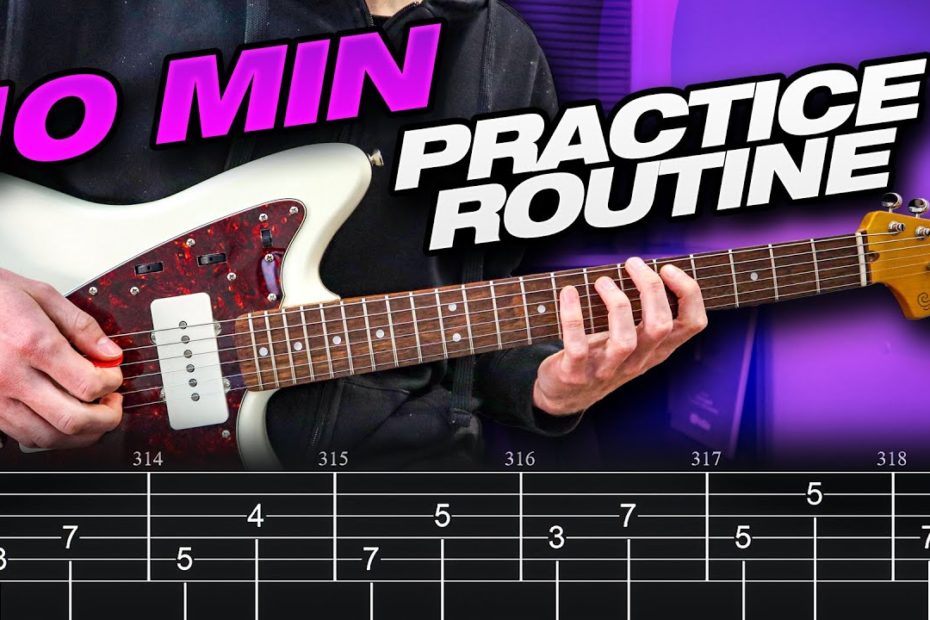 10 Minute Natural Minor Scale Practice Routine (with TAB)