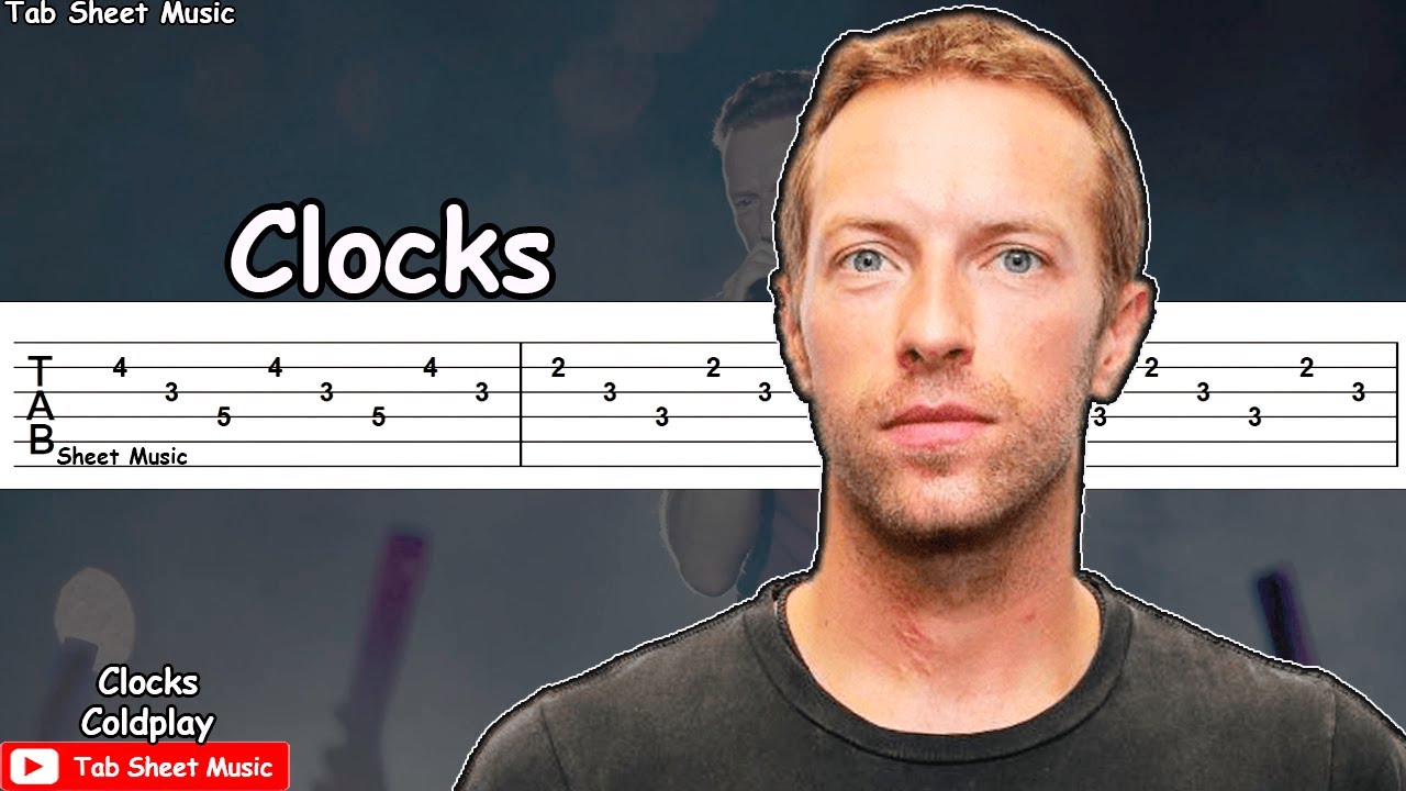 Coldplay Clocks Guitar Tutorial Tab Sheet Music