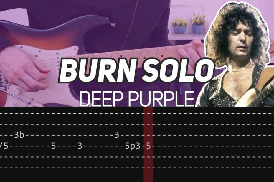 Deep Purple - Burn solo (Guitar lesson with TAB)