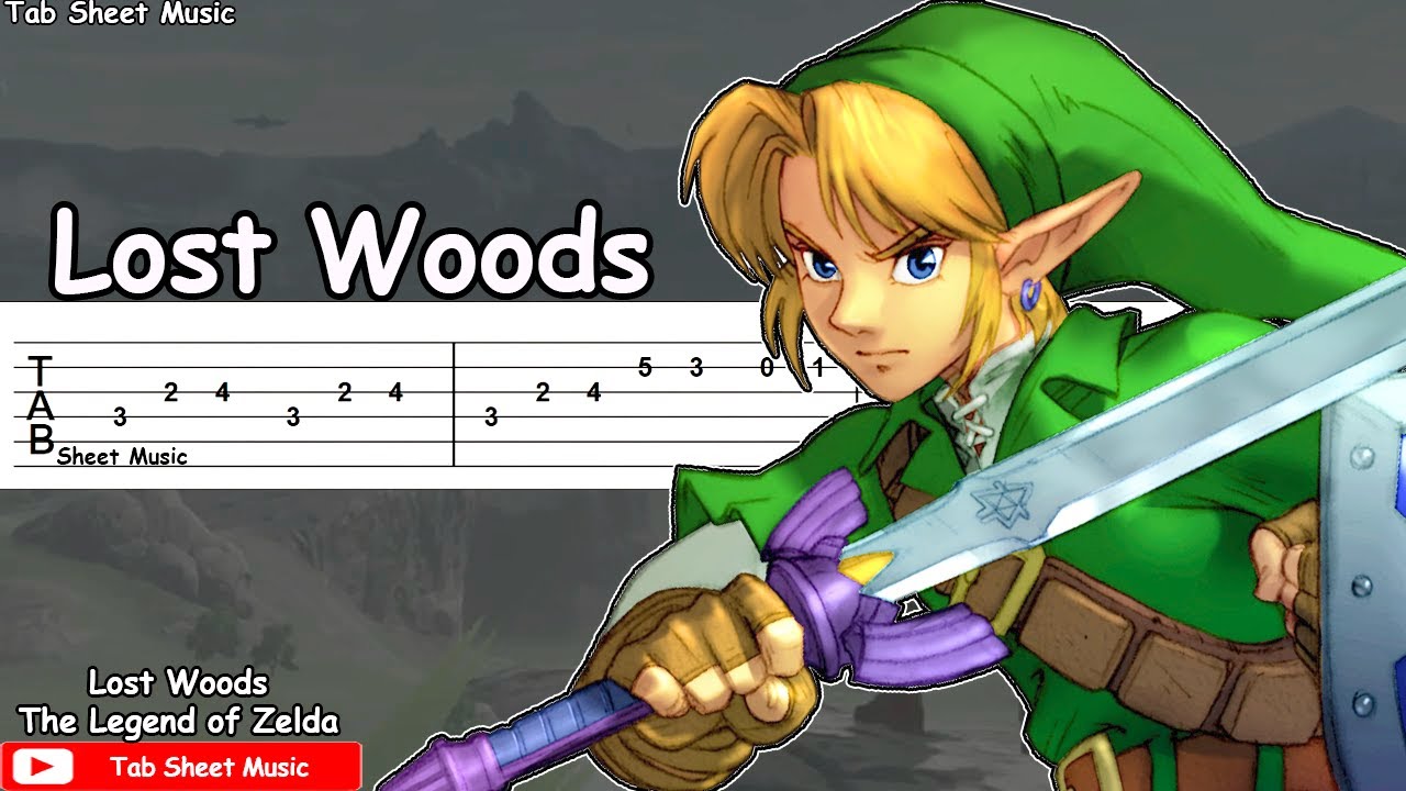 Lost Woods The Legend of Zelda Ocarina Of Time Guitar Tutorial Tab