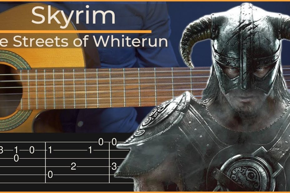 Skyrim - The Streets of Whiterun (Simple Guitar Tab)