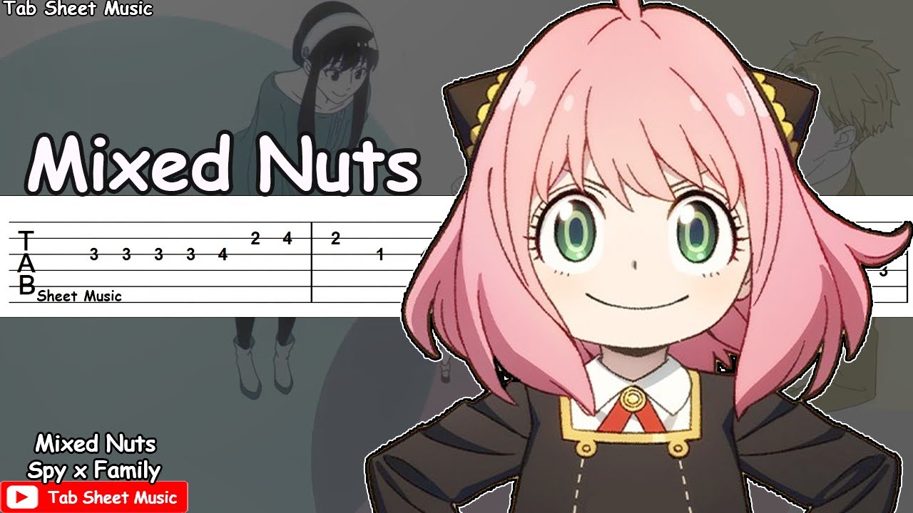 Spy x Family OP Mixed Nuts Guitar Tutorial Tab Sheet Music