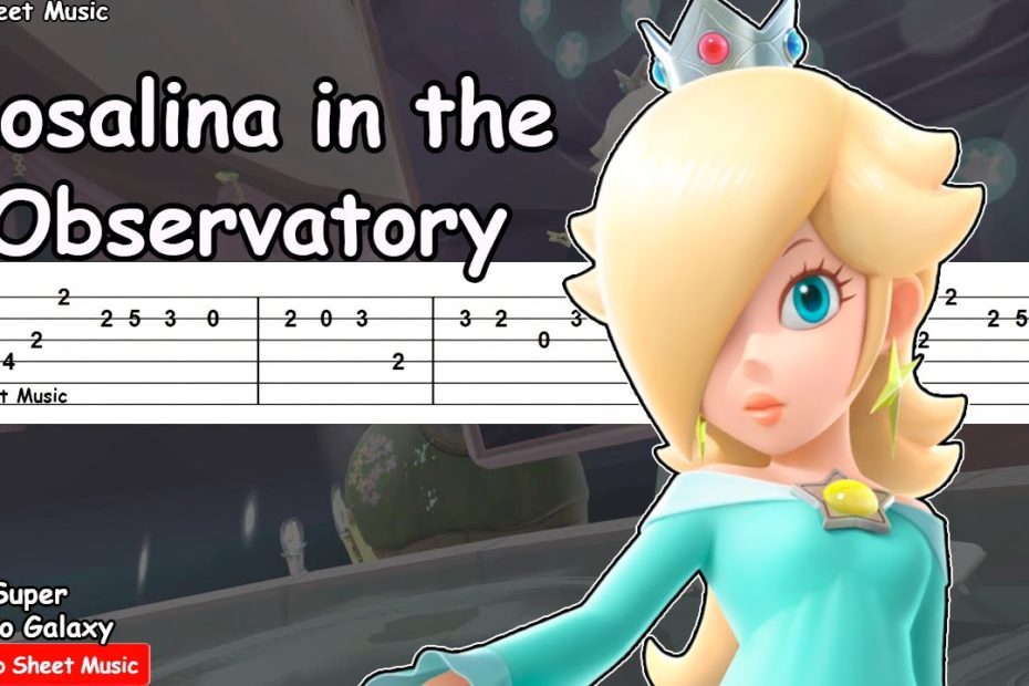 Super Mario Galaxy - Rosalina in the Observatory Guitar Tutorial